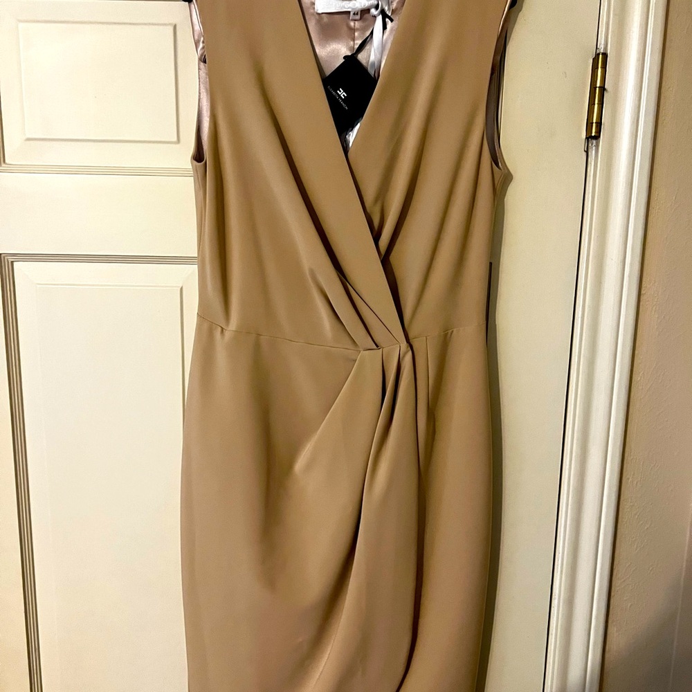 NWT Elisabetta Franchi wrap cream dress with belt.  This one is a stunner!